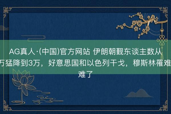 AG真人·(中国)官方网站 伊朗朝觐东谈主数从9万猛降到3万，好意思国和以色列干戈，穆斯林罹难了