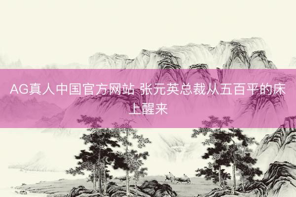 AG真人中国官方网站 张元英总裁从五百平的床上醒来